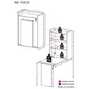 Ver imagem 6 de Armário Com Mesa Dobrável Multimóveis Preta