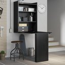 Ver imagem 3 de Armário Com Mesa Dobrável Multimóveis Preta