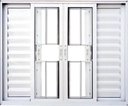 Ver imagem 1 de Veneziana de Aluminio 6 Folhas com Grade Linha Premium:1,20 X 1,20/branco