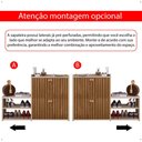Ver imagem 6 de Sapateira Vertical 2 Gaveta Basculante Banco Prateleira Hall Entrada Canto Quarto Retrô Fendi/