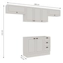 Ver imagem 3 de Cozinha Completa Americana 7 Portas 3 Gavetas MDF 280cm Branco Genialflex Móveis