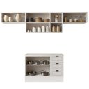 Ver imagem 5 de Cozinha Completa Americana 7 Portas 3 Gavetas MDF 280cm Branco Genialflex Móveis
