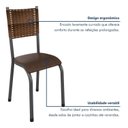 Ver imagem 7 de Kit 4 Cadeiras de Jantar Estofadas Corino Mariana Prata/Marrom