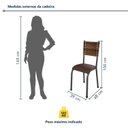 Ver imagem 3 de Kit 4 Cadeiras de Jantar Estofadas Corino Mariana Prata/Marrom