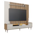Ver imagem 2 de Rack com Painel para TV até 75 Polegadas LED 2 Portas e 2 Gavetas Multimóveis Crart-RCP001 - Mel/