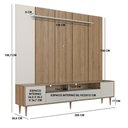 Ver imagem 3 de Rack com Painel para TV até 75 Polegadas LED 2 Portas e 2 Gavetas Multimóveis Crart-RCP001 - Mel/