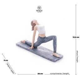Figura Decorativa em Resina Yoga 21 X 6 X 12CM WOLFF - 6