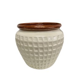 Cachepot Egito Vaso Off White - 1