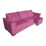 Sofá 2,76 Metros Kiev Retrátil 3 lugares Suede Rose - 5