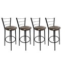 Ver imagem 1 de Kit 4 Banquetas Alta Preta Cozinha Gourmet Americana Balcão:marrom Floral