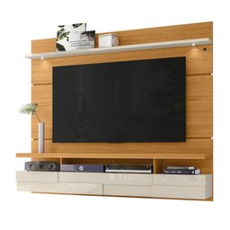 Painel Bancada Suspensa com Led Tvs até 60 Polegadas Lana 1.8 - Cinamomo/off White - 6