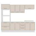 Ver imagem 4 de Cozinha Compacta 250085 5 Peças Amara Branco Creme Politorno Móveis