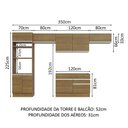 Ver imagem 4 de Armário de Cozinha Completa 350cm Rustic Glamy Madesa 01