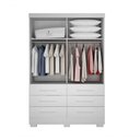 Ver imagem 2 de Guarda Roupa Solteiro 2 Portas -capri-branco- Novo Horizonte