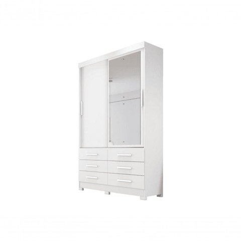 Guarda Roupa Solteiro 2 Portas -capri-branco- Novo Horizonte