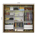Ver imagem 4 de Guarda-Roupa Casal com Espelho 3 Portas de Correr Ilheus Plus Espresso Móveis