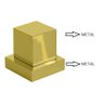 Acabamento P/ Registro Quadrado Metal - Dourado Brilhante - 2