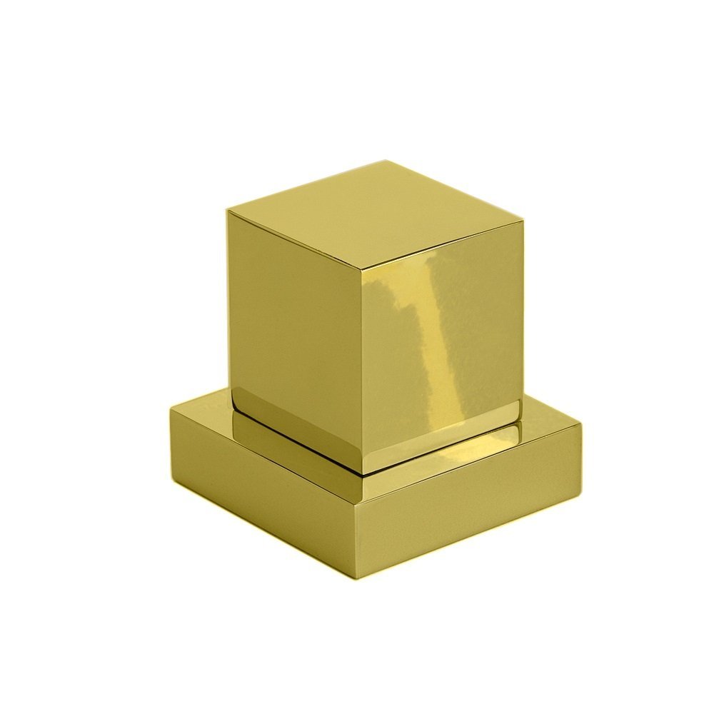Acabamento P/ Registro Quadrado Metal - Dourado Brilhante - 1