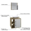 Ver imagem 4 de Conjunto Balcão C-cuba L38 e Espelheira Soft 500 Carvalho Carvalho C-branco Chess