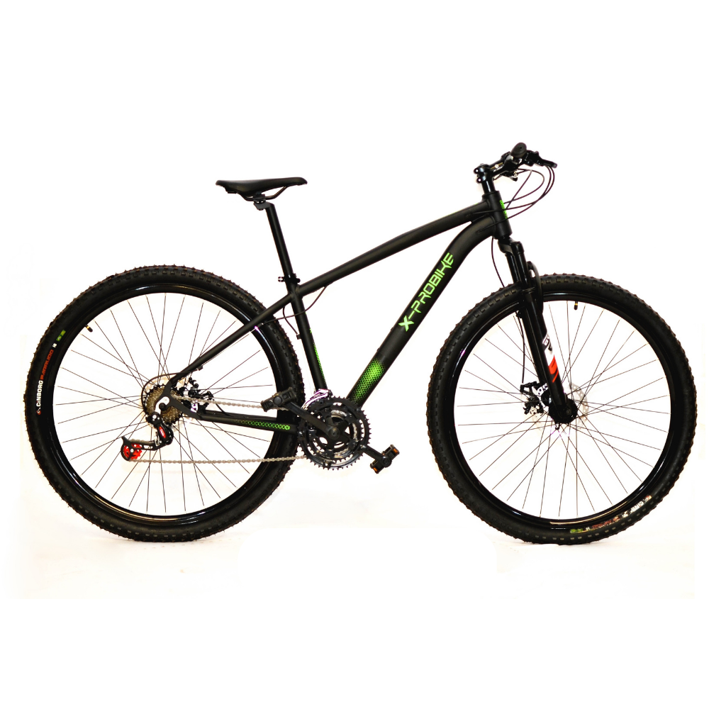Bicicleta Aro 29 Freio a Disco 21v Preto e Verde X-PROBIKE:17