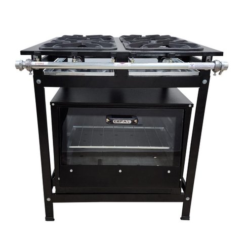 Fogão 4 Bocas Simples Cefaz com Forno Linha Gold Alta Pressão Cfzg-128