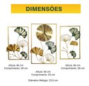 Ver imagem 6 de Relógio De Parede Painel Quadros Dourado 100x56