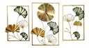 Ver imagem 1 de Relógio De Parede Painel Quadros Dourado 100x56