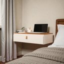 Ver imagem 1 de Penteadeira Suspensa Diana Off White Nature para Notebook