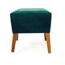 Ver imagem 1 de Puf Puff Marrocos  Quadrado Suede Verde Pés Palito Castanho