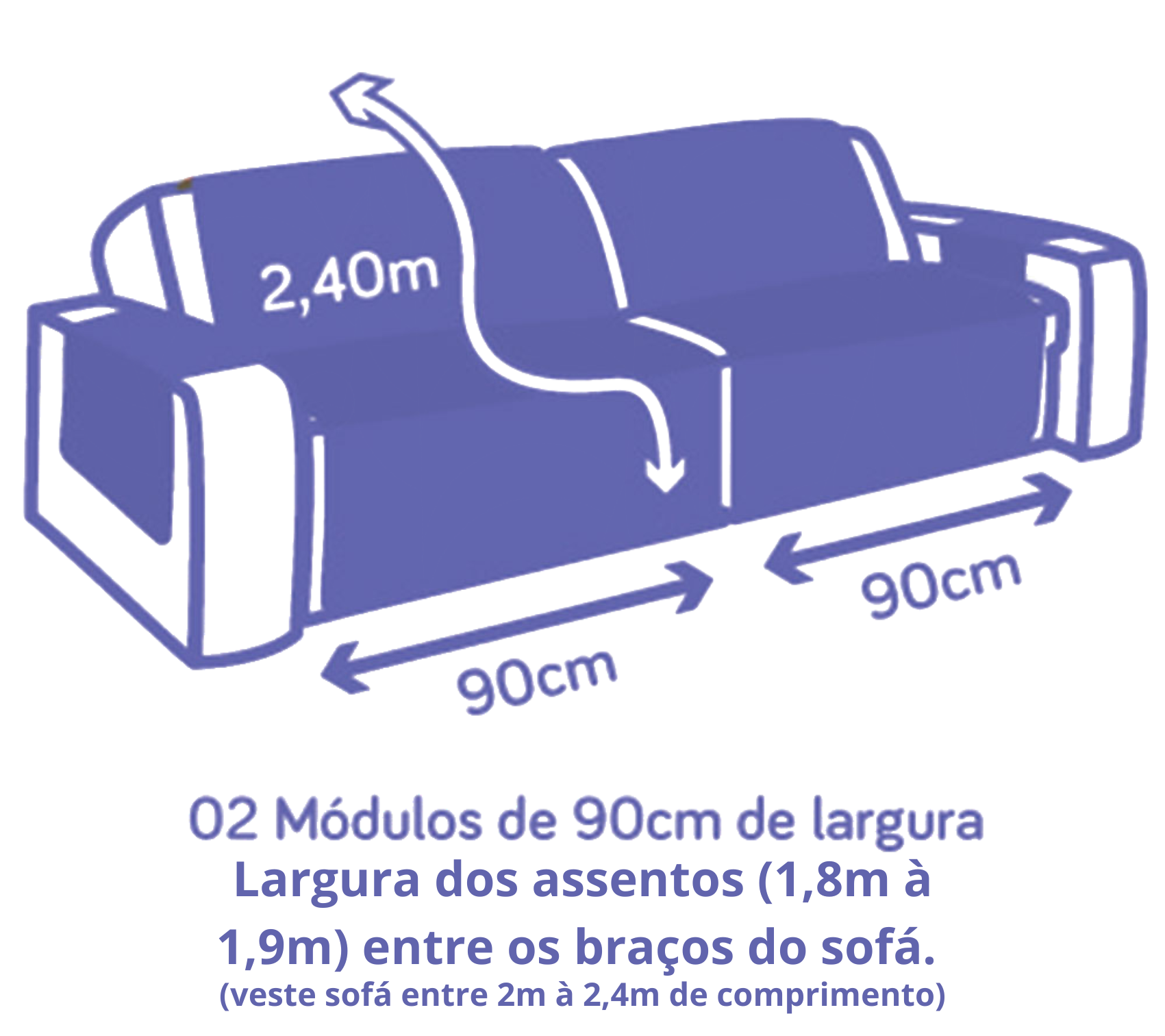 Capa de sofá retratil matelado tamanho padrão 3 e 4 lugares 1,8m cinza e preto - 2