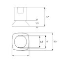 Ver mais imagens de Acabamento Registro Banheiro Basic C-44 Cromado Padrão Deca (Alpha):Cromado