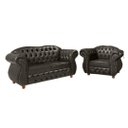 Ver imagem 1 de Uma Namoradeira Chesterfield Merlo + Uma poltrona - Corano Café/ decoração, recepção, sala tv est