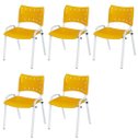 Ver imagem 2 de Cadeira Iso Base Branco Igreja, Escola, Escritório - Amarelo Kit 5 Peças
