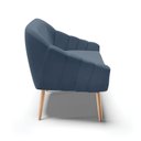 Ver imagem 4 de Namoradeira 02 Lugares Giovana Suede Pés Palito Natural - D’Rossi - Azul Marinho