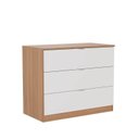Ver imagem 2 de Cômoda Planejada 3 Gavetas 109cm Hera CabeCasa MadeiraOriginals Marrom Louro/Algodão