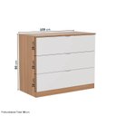 Ver imagem 3 de Cômoda Planejada 3 Gavetas 109cm Hera CabeCasa MadeiraOriginals Marrom Louro/Algodão
