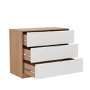 Ver imagem 4 de Cômoda Planejada 3 Gavetas 109cm Hera CabeCasa MadeiraOriginals Marrom Louro/Algodão