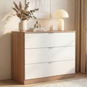 Ver imagem 1 de Cômoda Planejada 3 Gavetas 109cm Hera CabeCasa MadeiraOriginals Marrom Louro/Algodão