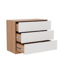Ver imagem 4 de Cômoda Planejada 3 Gavetas 109cm Hera CabeCasa MadeiraOriginals Marrom Louro/Algodão