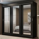 Ver imagem 1 de Guarda-roupa Casal Madesa Kansas 3 Portas de Correr de Espelho 3 Gavetas