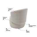 Ver imagem 3 de Kit 2 Poltronas e 1 Namoradeira Aisha Orgânica Bouclê Bege - Desk Design