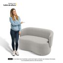 Ver imagem 2 de Kit 2 Poltronas e 1 Namoradeira Aisha Orgânica Bouclê Bege - Desk Design