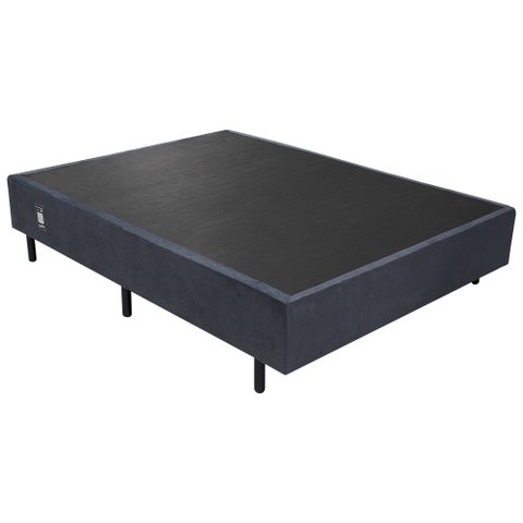 Cama para Box Casal New Barcelona Suede Cinza 138x188 ApoloSpuma