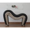 Poltrona Cadeira Cavalinho Sofá de Motel Hotel Preto Bege Pgdr - 4