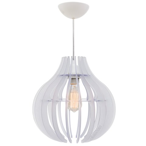 Pendente Lótus Poptem com lâmpada st58 127v transparente