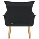 Ver imagem 6 de Kit 2 Poltrona Decorativa Gran Opala Suede Preto para Sala de Estar Luxo Escritório Quarto