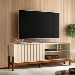 Rack para Tv até 75 Aurora 1.8 Mobler Perola/cinamomo Mel - 2