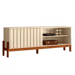 Rack para Tv até 75 Aurora 1.8 Mobler Perola/cinamomo Mel - 1