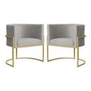 Ver imagem 1 de Kit 02 Poltronas Decorativa Luana Linho Cores - Ds Estofados - Bege