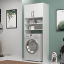 Ver imagem 1 de Armário Multiuso Lavanderia 2 Portas 3 Nichos Cor Branca